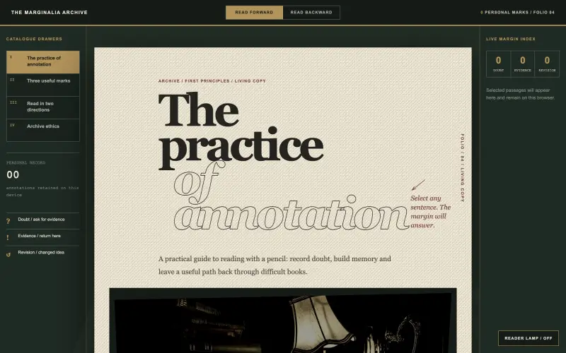THE MARGINALIA ARCHIVE